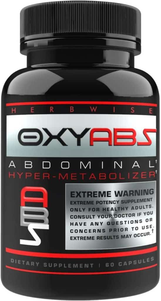 Herbwise Oxy Abs Targeted Thermogenic Abdominal Fat Burner Support, Hyper-Metabolizer, Diet Pill, Appetite Suppressant, Weight Loss Pills for Women and Men, 60 Veggie Capsules