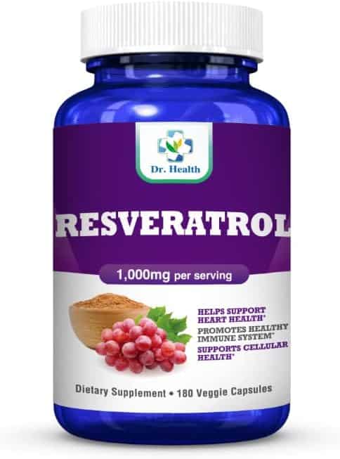 Resveratrol 1000mg /Serving 180 Vegetarian Capsules Antioxidant Dietary Supplement Max Strength Trans Resveratrol Pills for Heart Health all Natural Formula Pure Polygonum Cuspidatum Japanese Knotweed