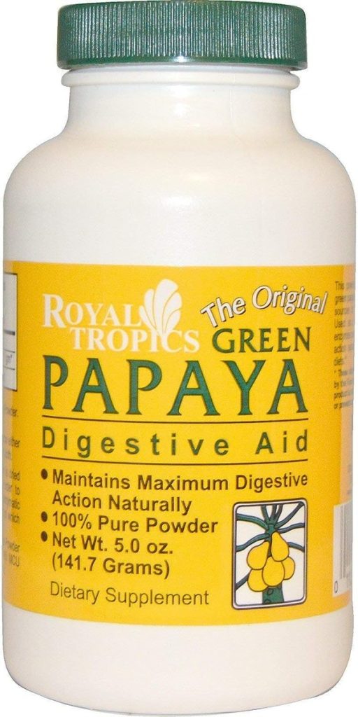 ROYAL TROPICS Green Papaya Digestive Enzymes Powder 5 OZ