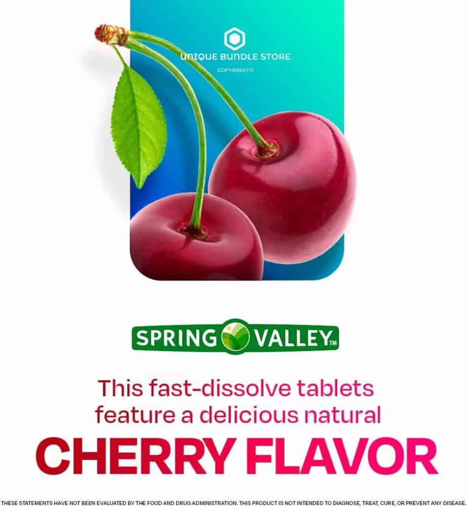 Spring Valley, Vitamin B12 2500 MCG, B12 Quick-Dissolve Cherry Flavor Tablets Dietary Supplement, Vitamin B12, 120 Count + 7 Day Pill Organizer Included (Pack of 2)