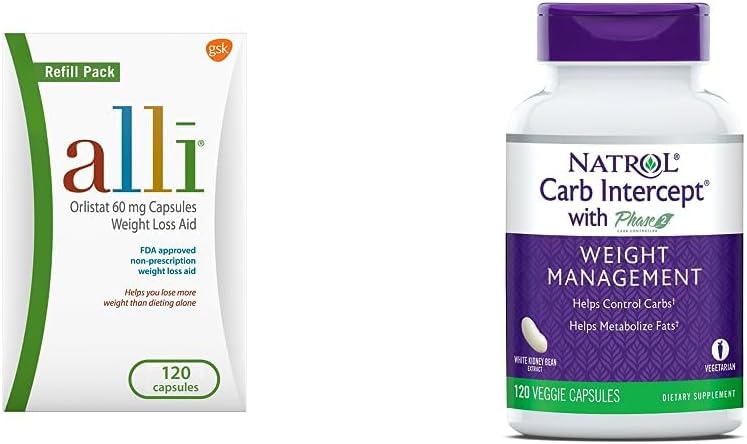 alli Weight Loss Diet Pills and Natrol Carb Intercept capsules Review